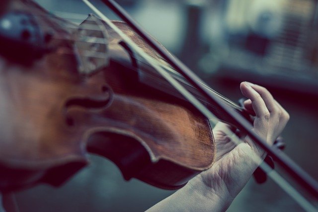 detail hrajícího houslisty – housle+ruce